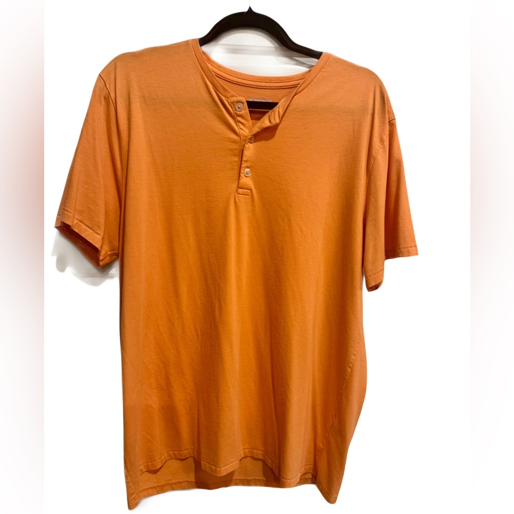 Bonobos Short Sleeve Orange Henley Shirt